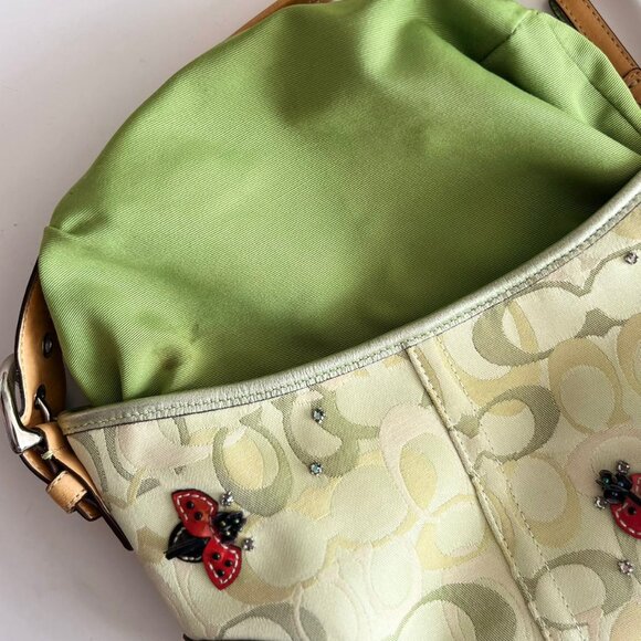 Coach Optic Signature Monogram Ladybug Mini Hobo Bag - Picture 8 of 13